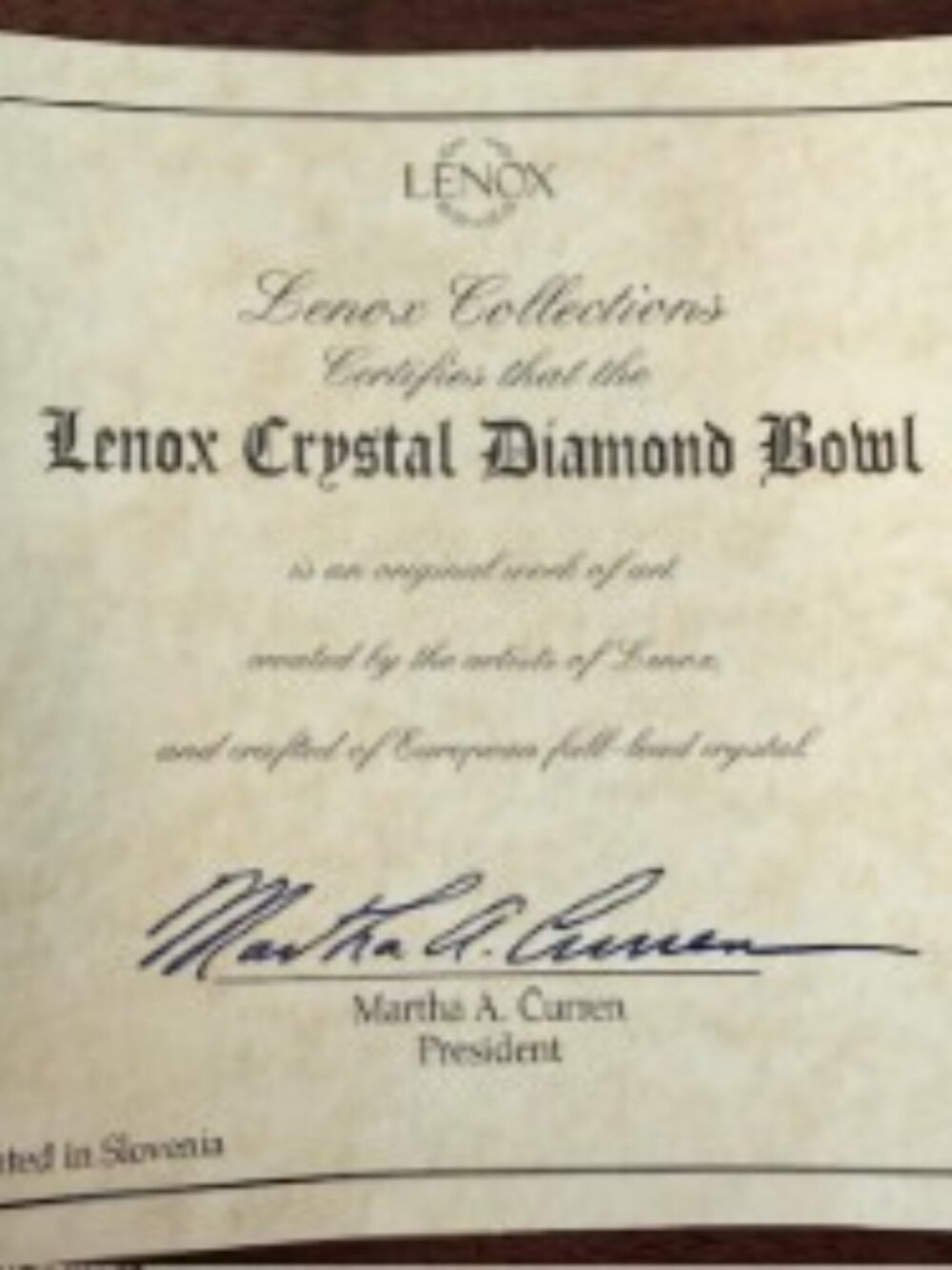 Lenox Crystal Diamond Bowl - Picture 2 of 3